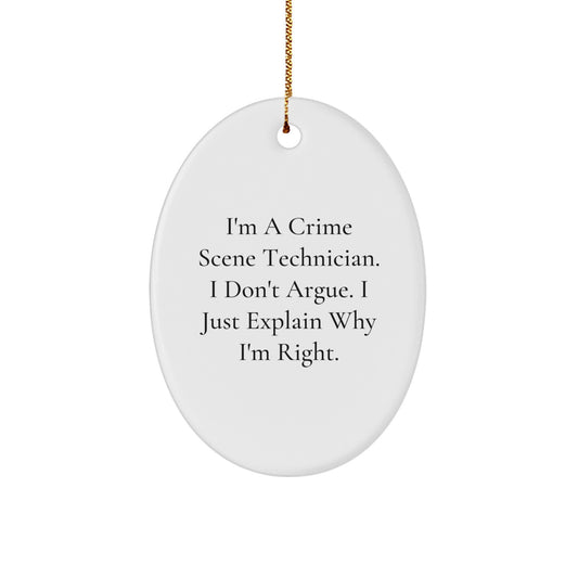 Christmas Gift for Teens Crime Scene Technician Christmas Ornament - Image 1