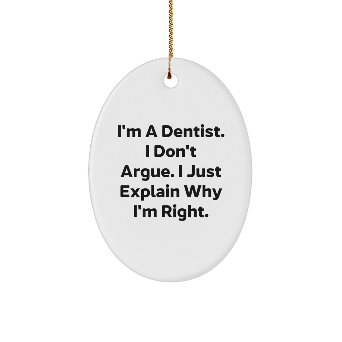 Dentist Keepsake Christmas Ornament for Him Gift - Image 1