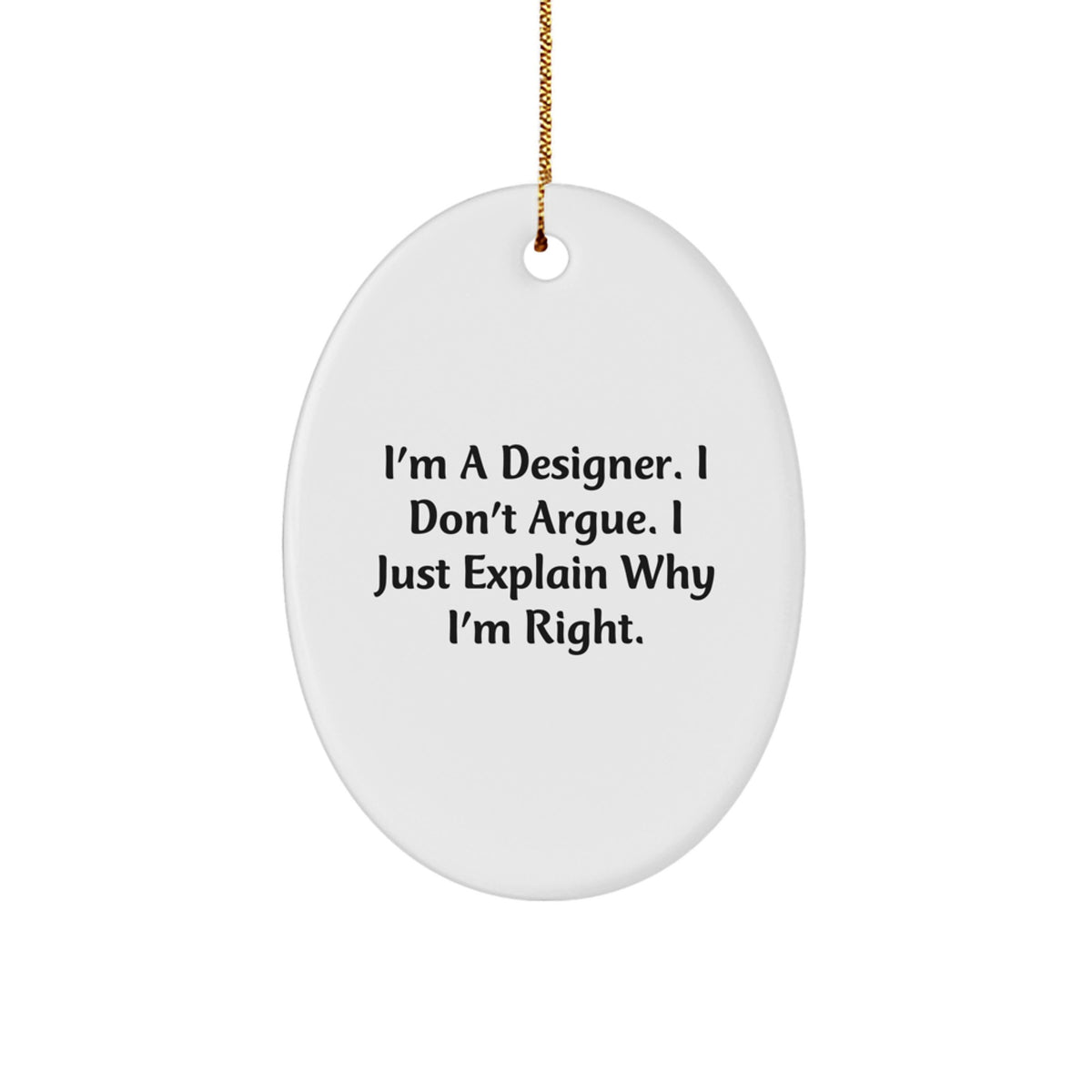 Designer Favorite Oval Ornament for Kids Creative Christmas Gift - Image 1
