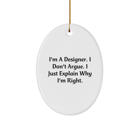 Designer Favorite Oval Ornament for Kids Creative Christmas Gift - Image 1