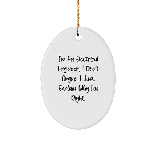 Electrical Engineer Keepsake Christmas Ornament for Him Surprise Gift - Image 1