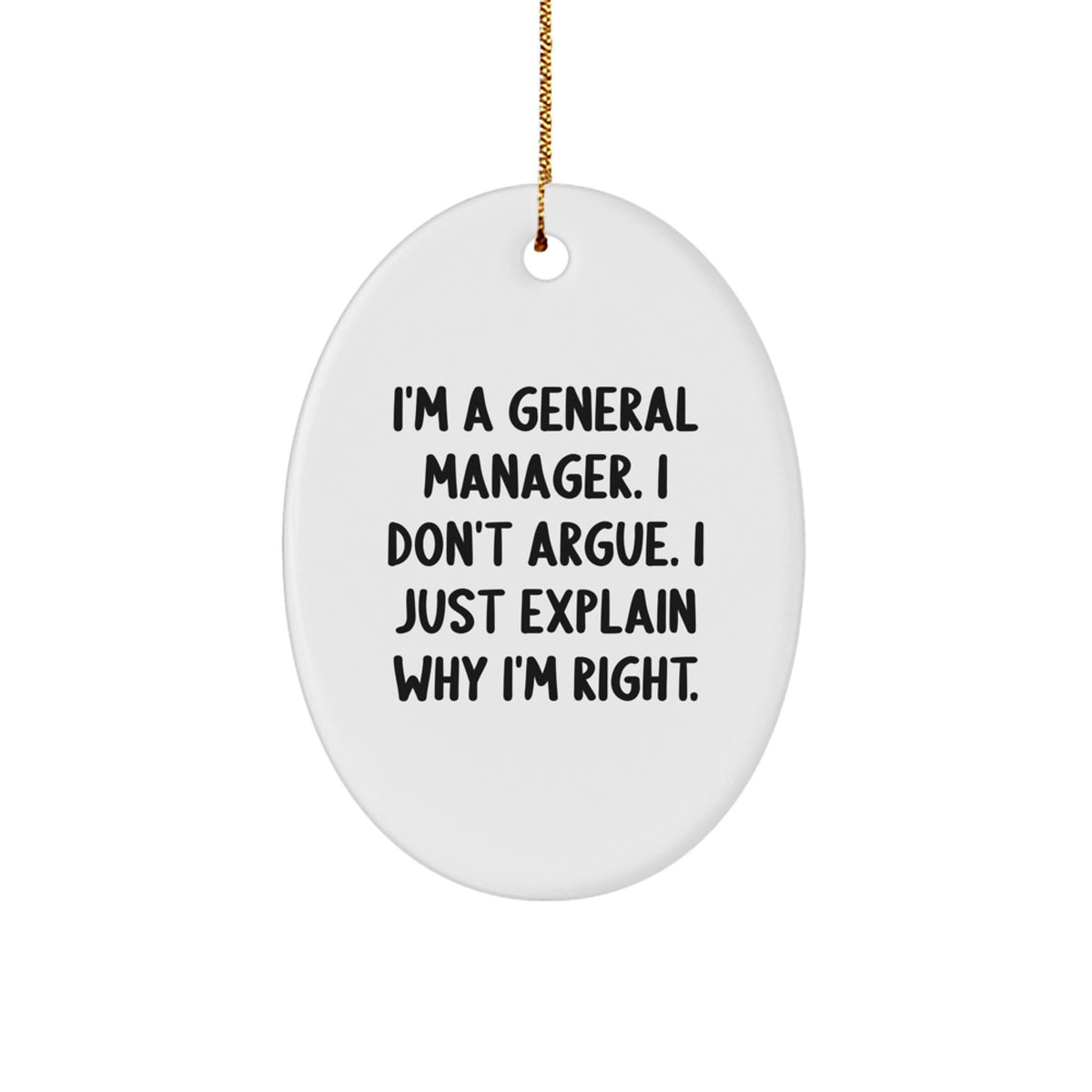 Sarcastic Gift I Don't Argue, I Explain Why I'm Right - General Manager - Image 1