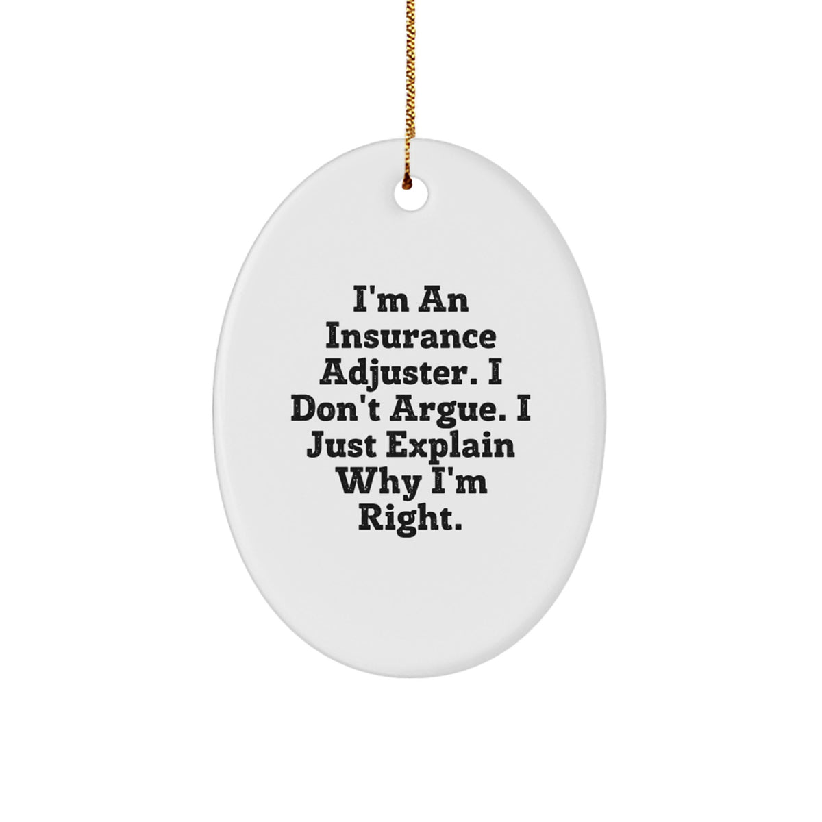 Essential Christmas Ornament Gift for a Best Friend - Insurance Adjuster - Image 1