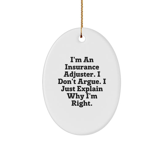 Essential Christmas Ornament Gift for a Best Friend - Insurance Adjuster - Image 1