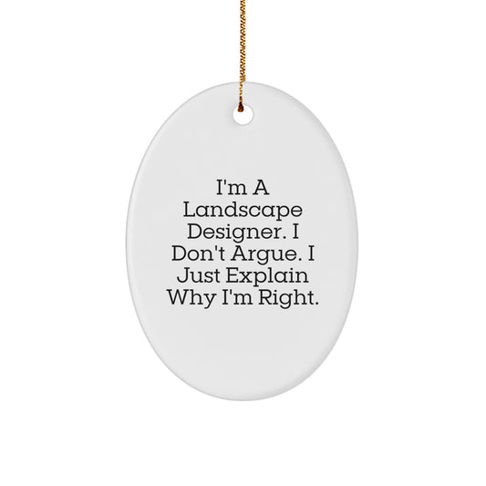 Christmas Ornament Gift for Family Landscape Designer - Confident Tone - Image 1