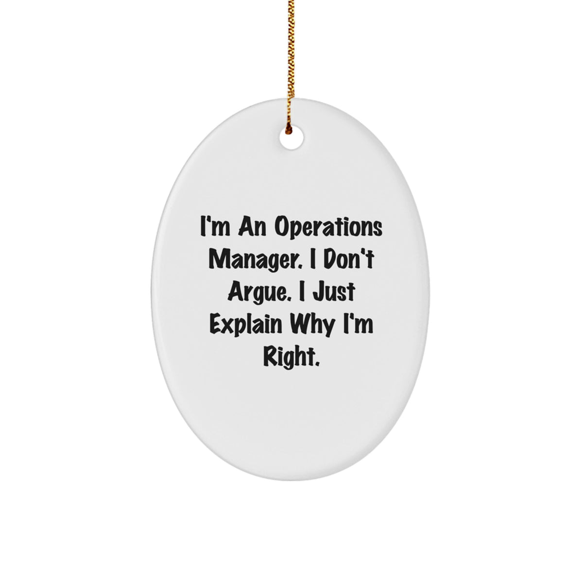 Witty Operations Manager Christmas Ornament for Friends Gift - Image 1