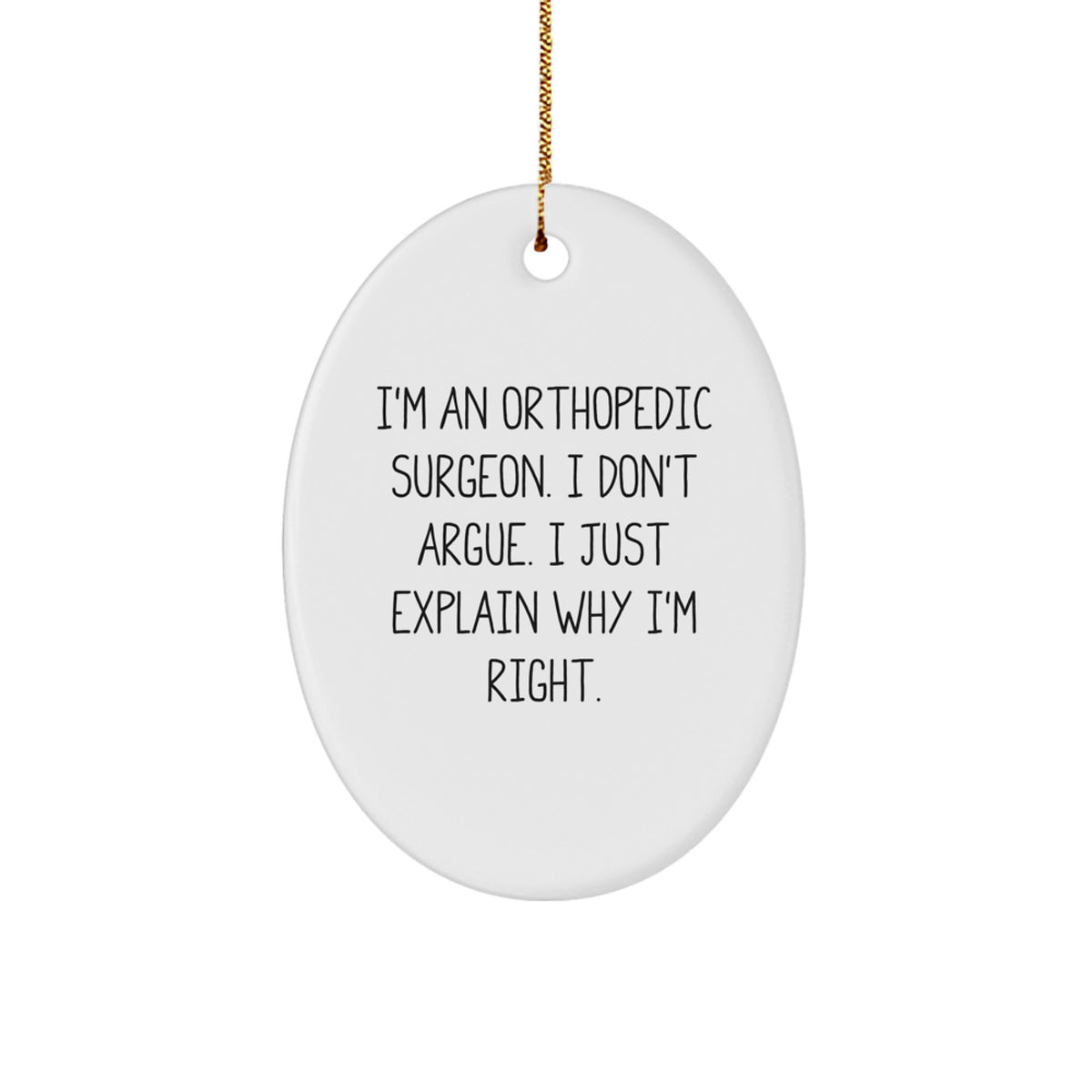 Christmas Ornament Gift for Coworkers Orthopedic Surgeon - Insightful - Image 1