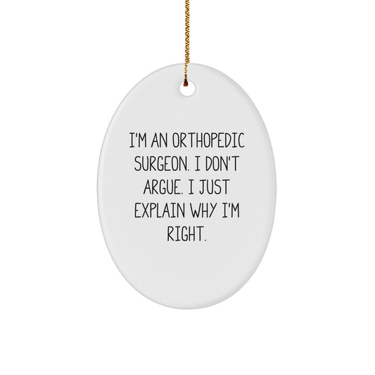 Christmas Ornament Gift for Coworkers Orthopedic Surgeon - Insightful - Image 1