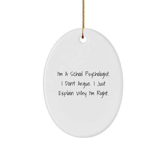 Christmas Gift for Her School Psychologist Keepsake Ornament Present - Image 1