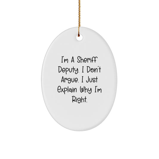 Sheriff Deputy Favorite Christmas Ornament for Kids Bright Gift - Image 1