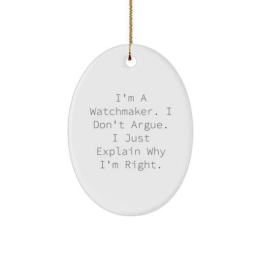 Watchmaker Christmas Ornament Gift for Family - Treasure Explaining Why - Image 1