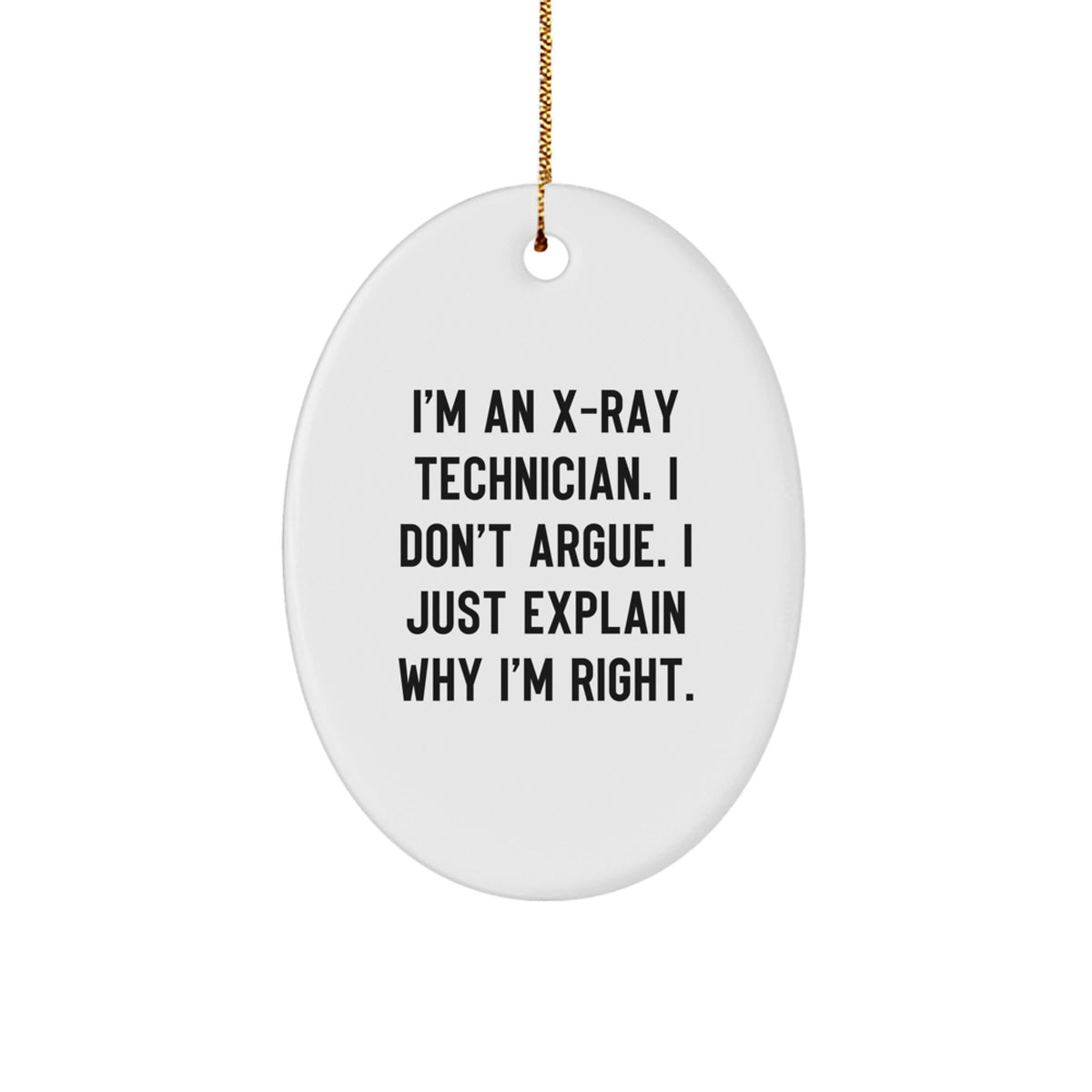 X-Ray Technician Oval Ornament Christmas Gift for Coworkers Idea - Image 1