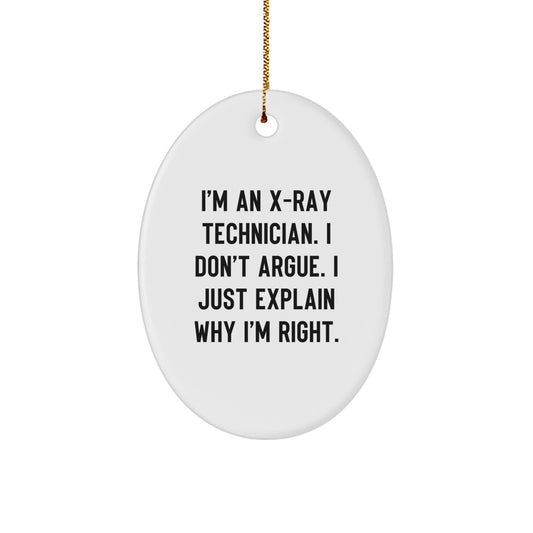 X-Ray Technician Oval Ornament Christmas Gift for Coworkers Idea - Image 1
