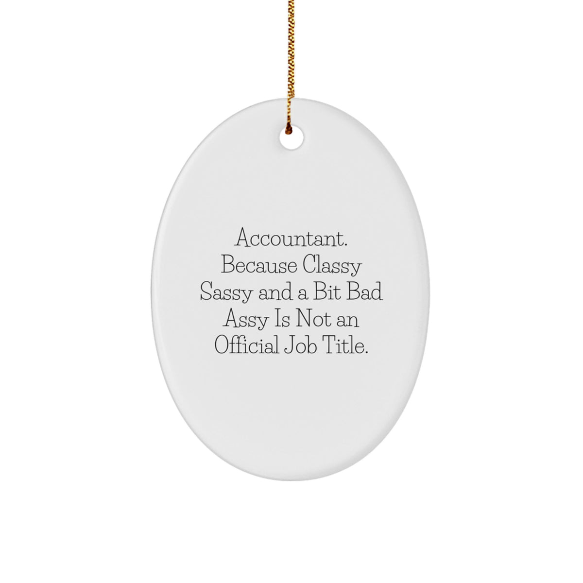 Sassy Accountant Christmas Ornament for Roommates Keepsake Memento Gift - Image 1