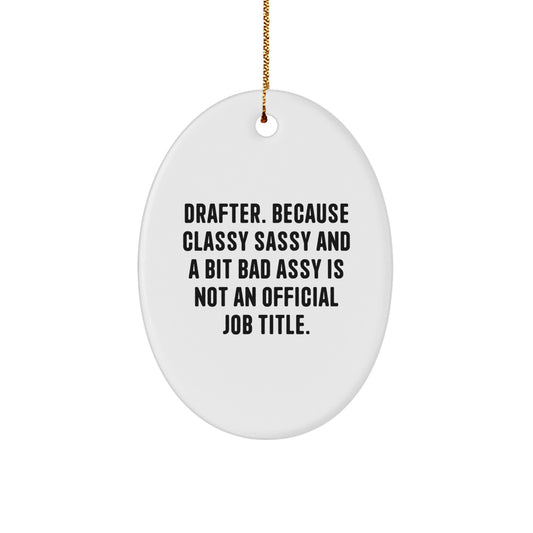 Drafter Keepsake Christmas Ornament for Him Gift - Image 1