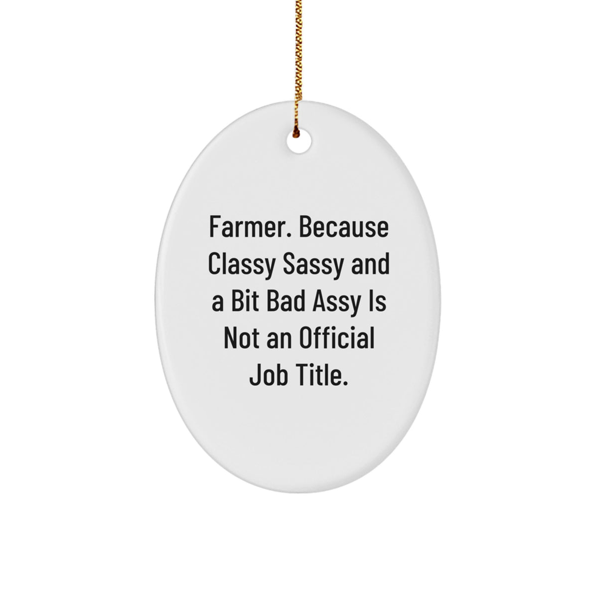 Sassy Farmer Christmas Ornament for Friends Gift - Image 1