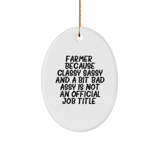 Farmer Keepsake Christmas Ornament for Him Gift - Image 1