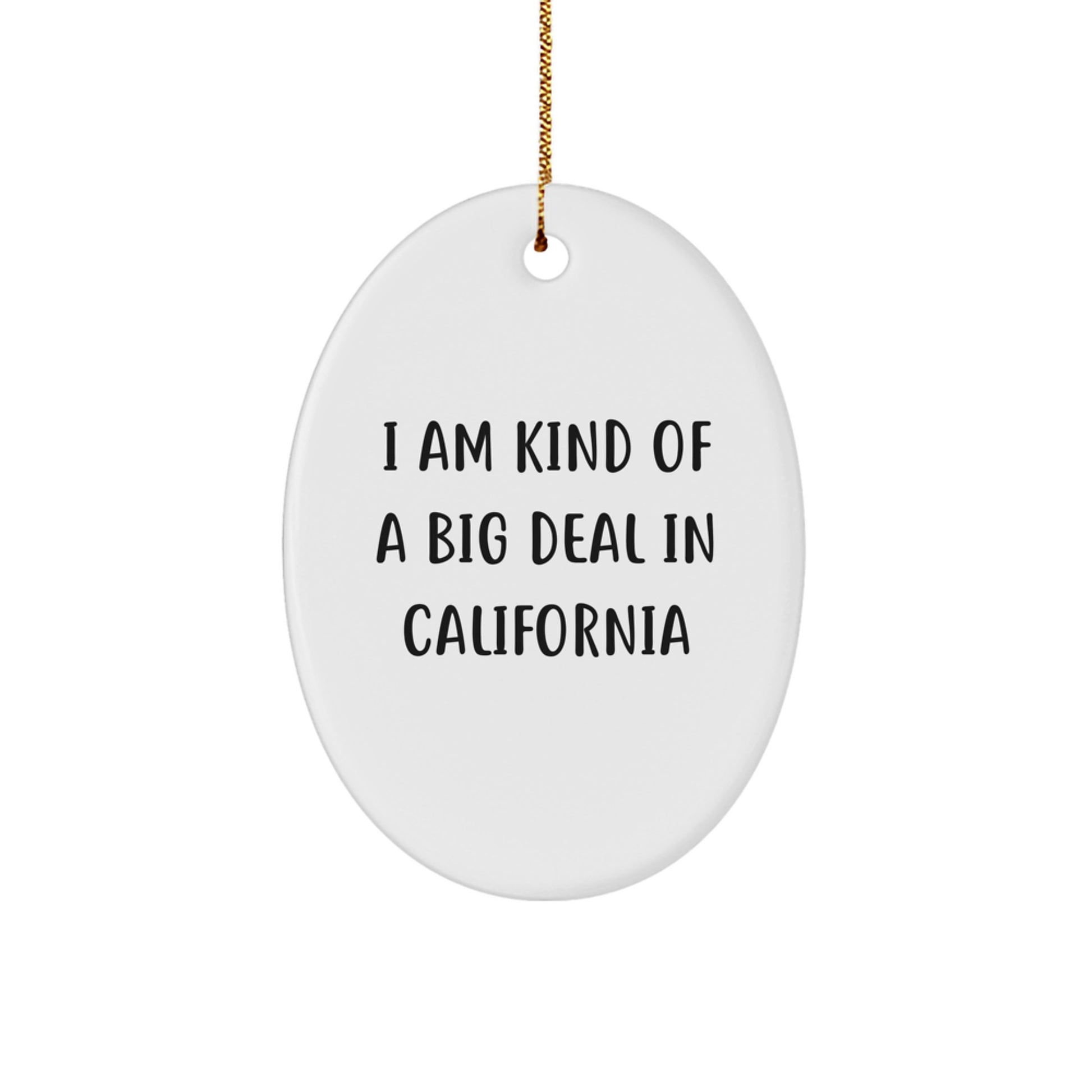 California Oval Ornament Funny Quote I Am Kind Of A Prime Selection Gifts from Men to California Friends - Image 1
