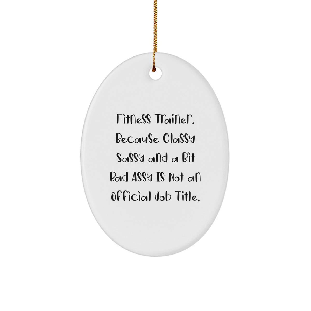 Teens Fitness Trainer Memento Christmas Gift Oval Ornament - Image 1
