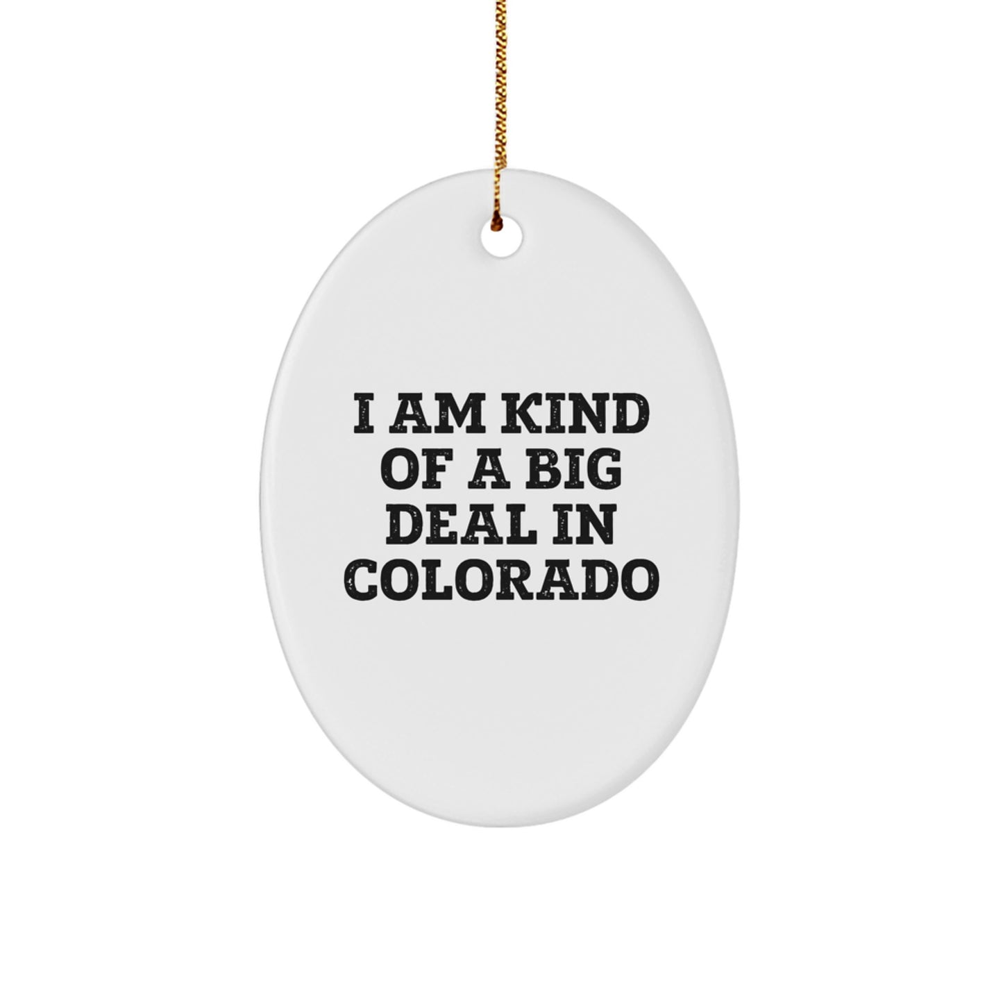 Colorado Oval Ornament Funny Quote Gifts from Friends to Family for Christmas - Image 1