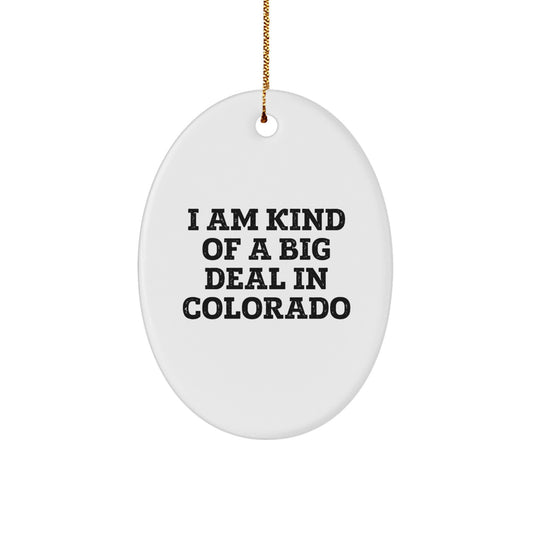 Colorado Oval Ornament Funny Quote Gifts from Friends to Family for Christmas - Image 1