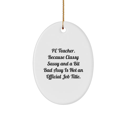 PE Teacher Keepsake Christmas Ornament for Him Gift Surprise Tree - Image 1