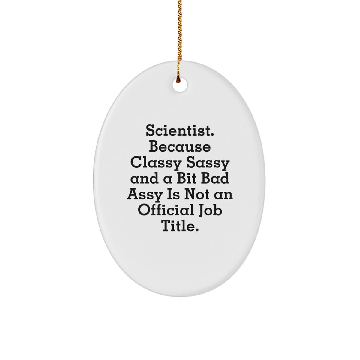 Christmas Ornament Gift for Family - Scientist, Classy Sassy Quote - Image 1