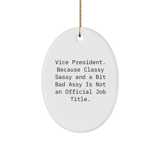 Vice President Treasure Holiday Christmas Ornament for Family Gift - Image 1