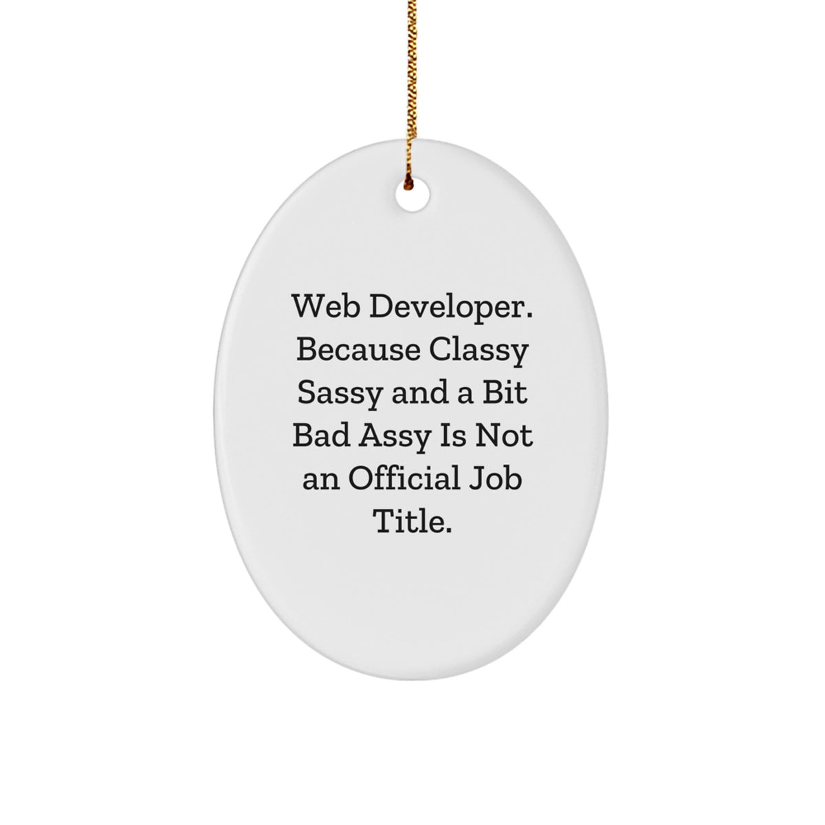 Web Developer Keepsake Christmas Ornament for Him Gift - Image 1