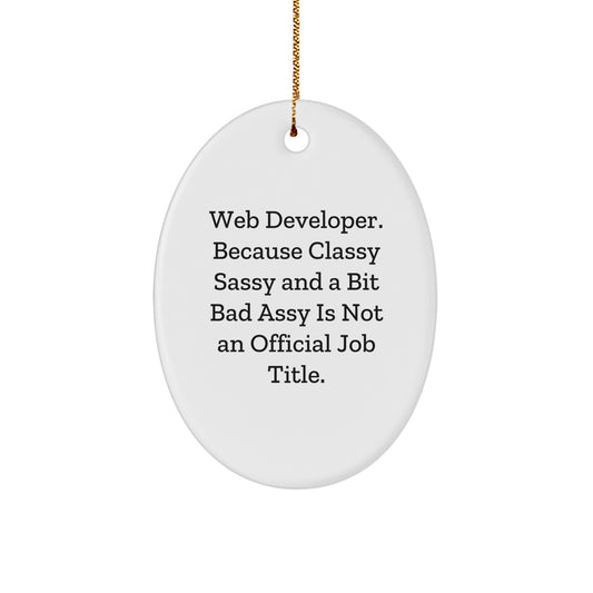 Web Developer Keepsake Christmas Ornament for Him Gift - Image 1