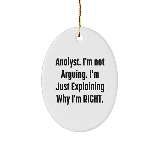 Family Treasure Analyst Christmas Ornament Gift - Image 1