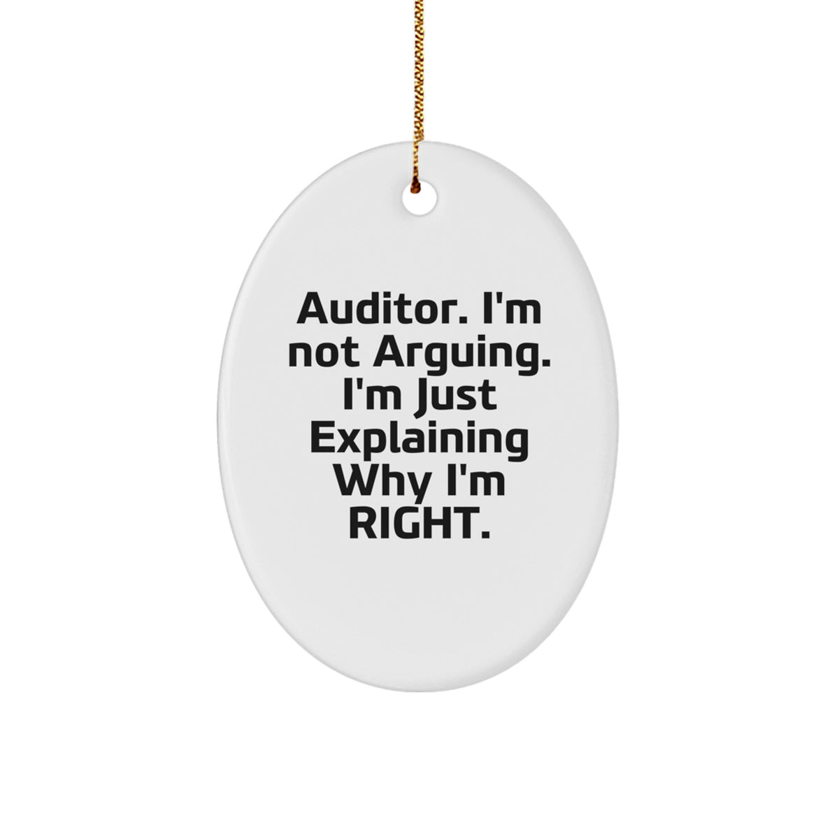 Auditor Christmas Oval Ornament Funny Gifts from Family for Auditor - Image 1