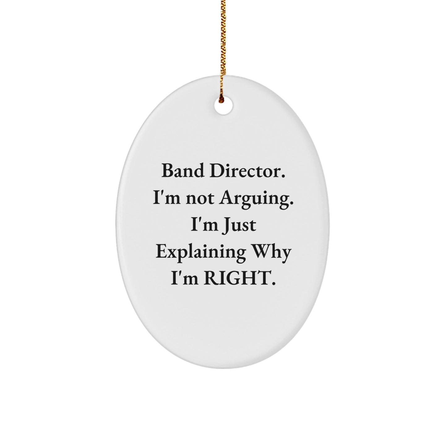 Funny Band Director Gifts from Men to Band Directors Oval Ornament for Christmas Unique Gifts - Image 1