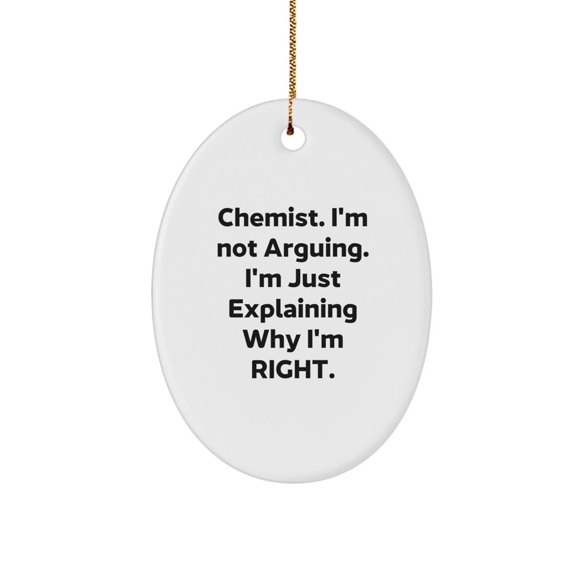 Chemist Keepsake Christmas Ornament for Him Gift - Image 1