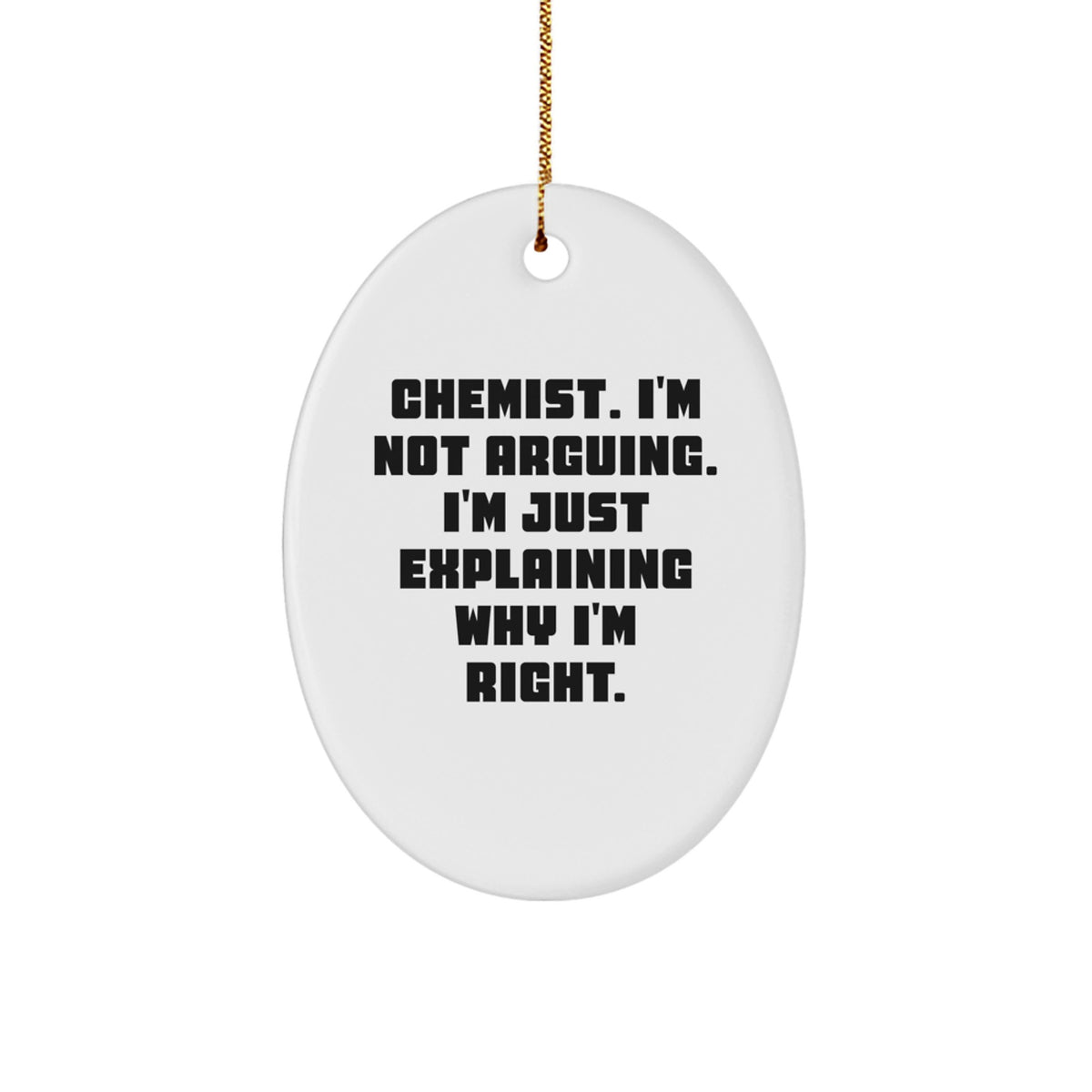 Witty Chemist Christmas Ornament for Roommates Gift - Image 1