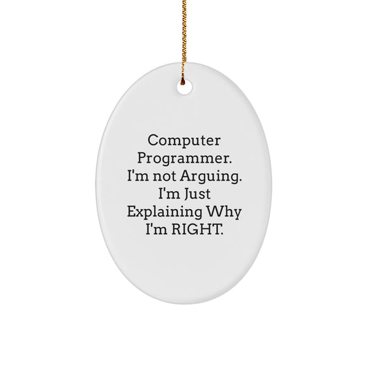 Christmas Gift Computer Programmer Ornament - A Playful Explanation - Image 1