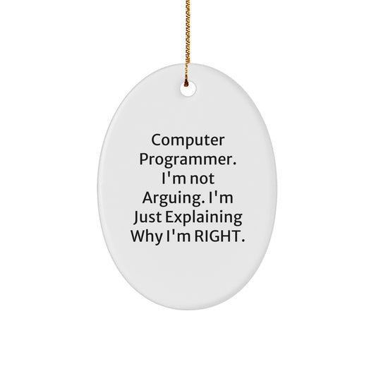 Joyful Computer Programmer Christmas Ornament for Happy Kids Favorite Gift - Image 1