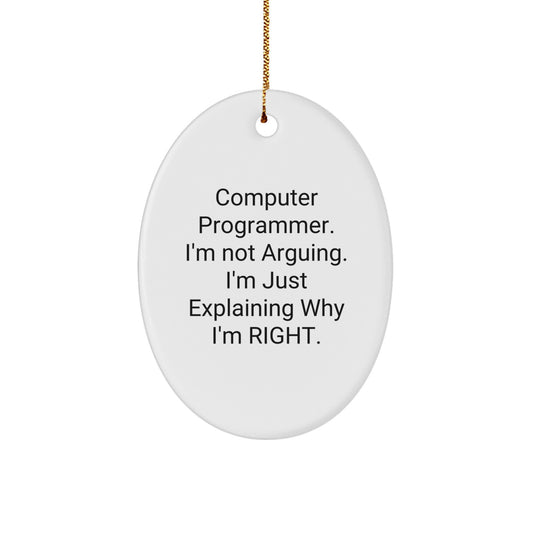 Computer Programmer Christmas Ornament for Family Treasure Gift Bright - Image 1