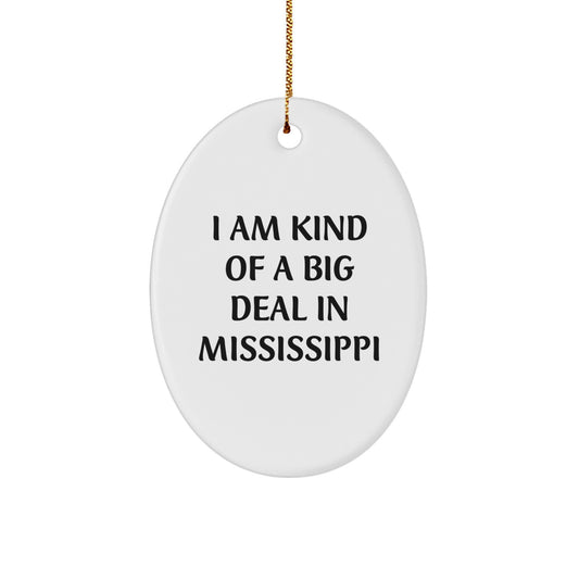 Funny Mississippi Oval Ornament Gifts from Friends for Mississippi Women - I Am Kind Of A Prime Selection In Mississippi Christmas Unique Gifts - Image 1