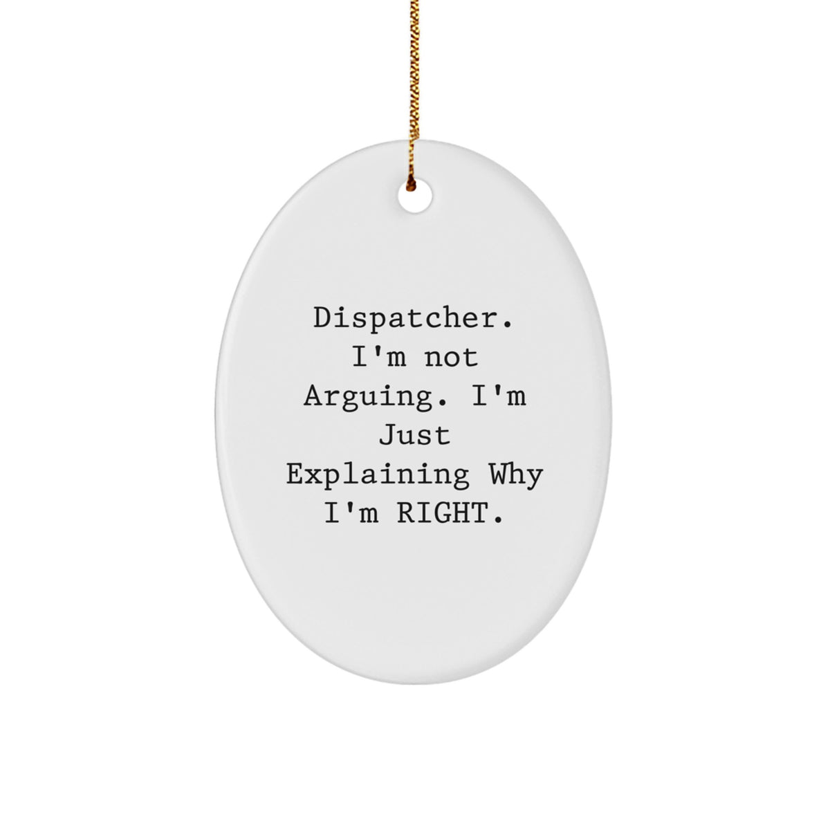 Sassy Dispatcher Christmas Ornament Gift for Friends - Novelty Holiday - Image 1