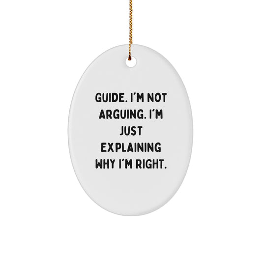 Funny Guide Gifts for Men, Unique Oval Ornament Christmas Memorable Presents from Friends, Women, Family - Image 1
