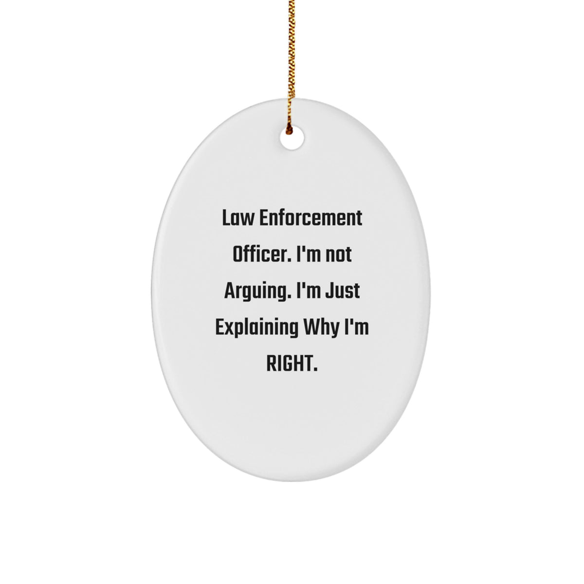 Law Enforcement Officer Christmas Ornament Gift for Family - Treasure - Image 1