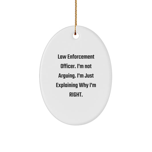 Law Enforcement Officer Christmas Ornament Gift for Family - Treasure - Image 1