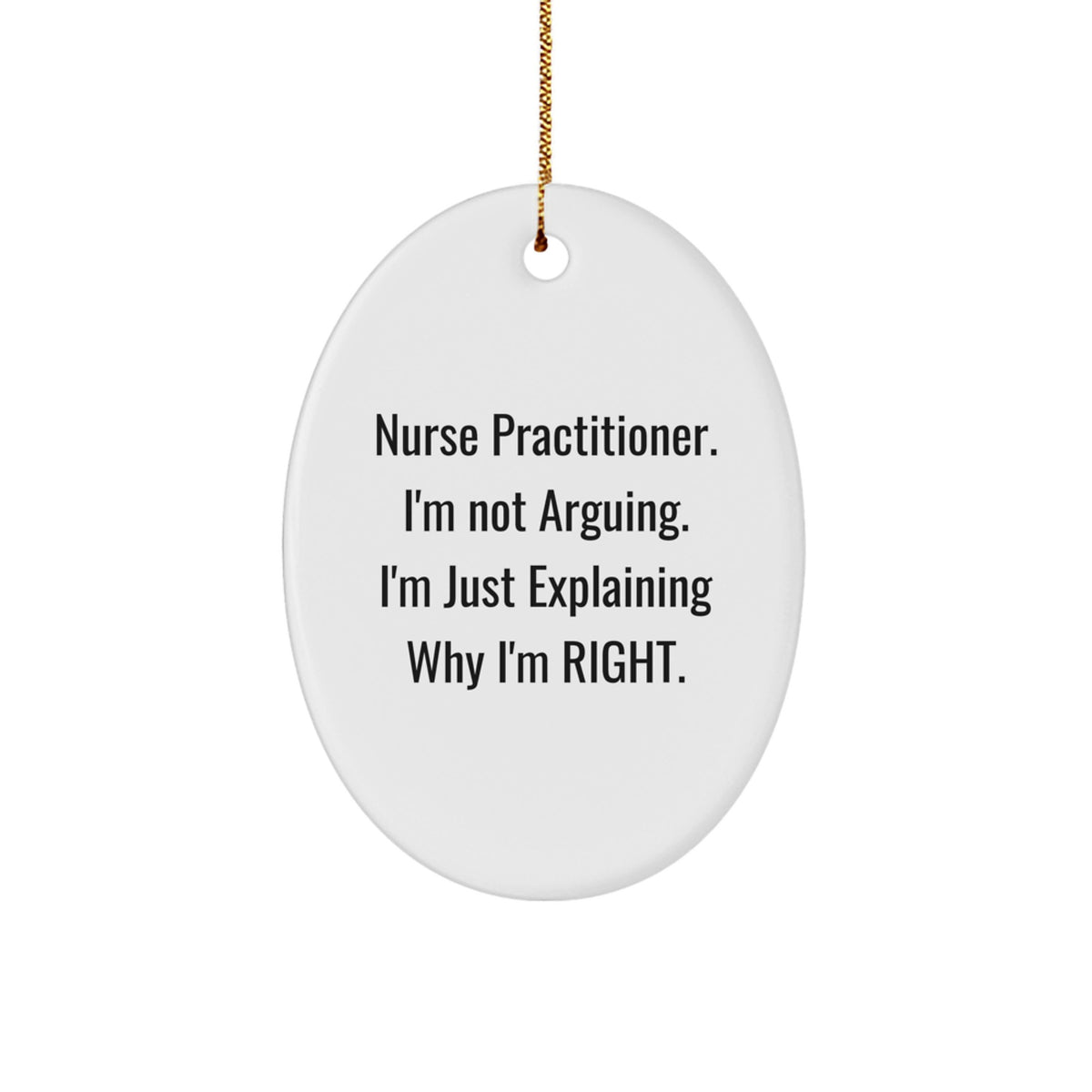 Witty Nurse Practitioner Novelty Christmas Ornament for Friends Gift - Image 1