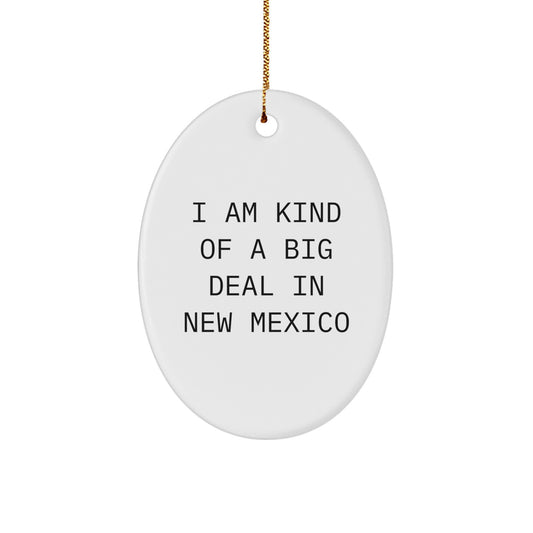 Funny New Mexico Oval Ornament Gifts from Men to Friends, Perfect Christmas Unique Gifts for New Mexico, I Am Kind of a Prime Selection MDF Decor - Image 1