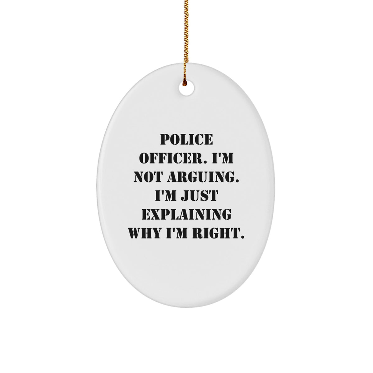 Police Officer Keepsake Christmas Ornament for Him Gift - Image 1