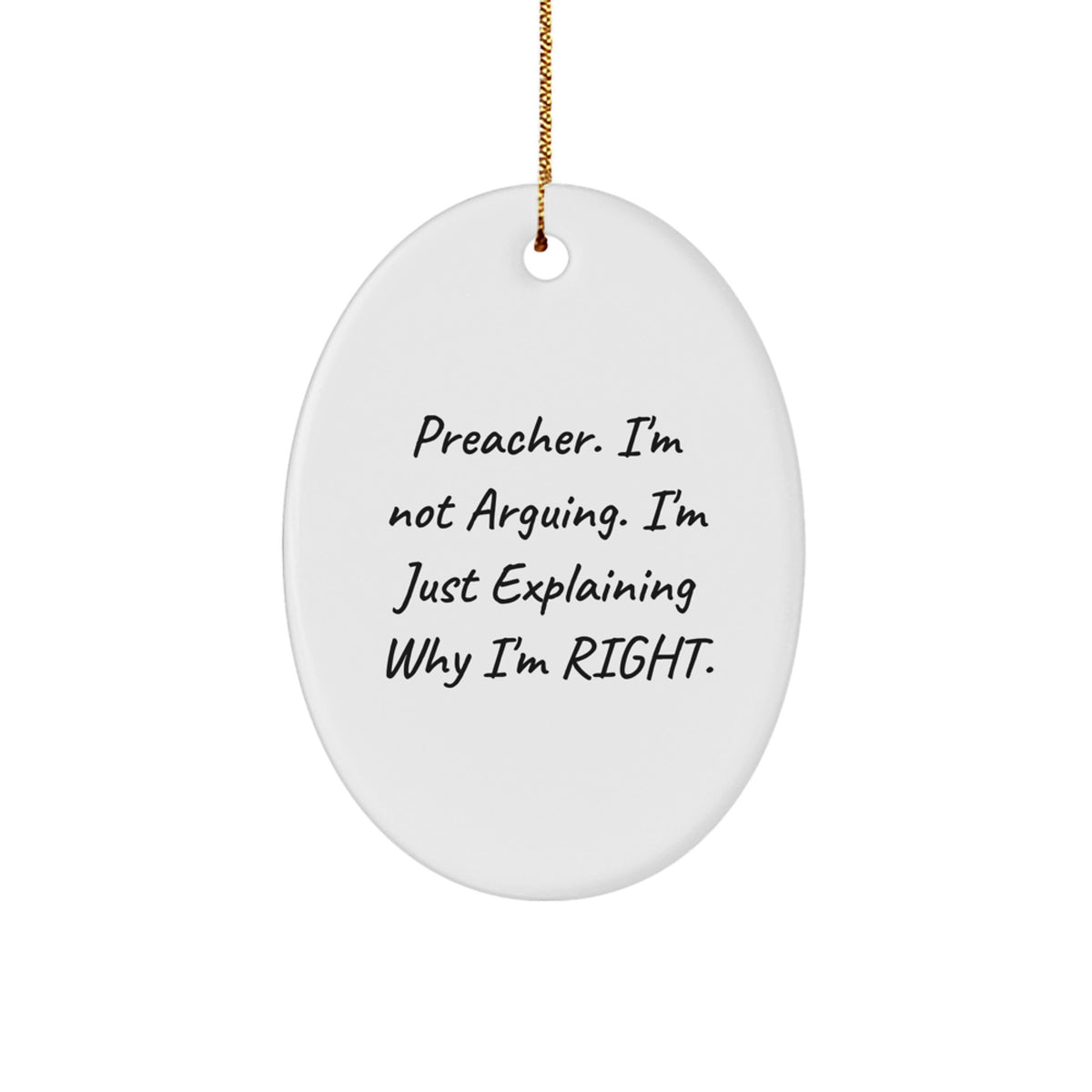 Christmas Gift for Her Preacher Present - Assertive Quote Keepsake - Image 1