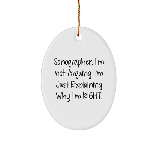 Sonographer Treasure Christmas Ornament for Family Gift - Image 1