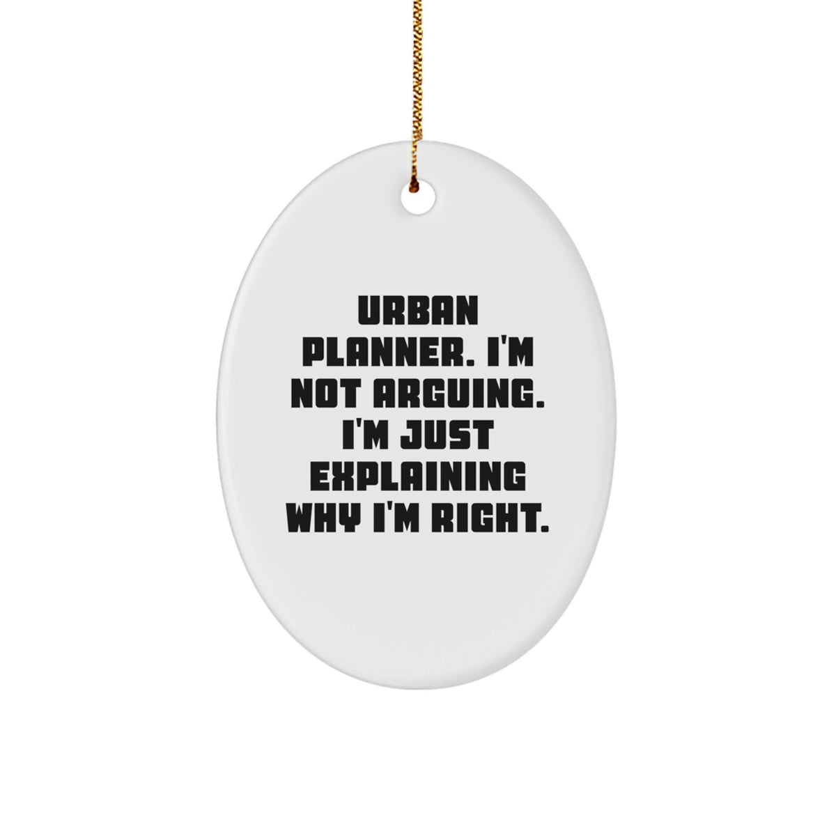 Christmas Ornament for Neighbors Gift Urban Planner Not Arguing - Image 1