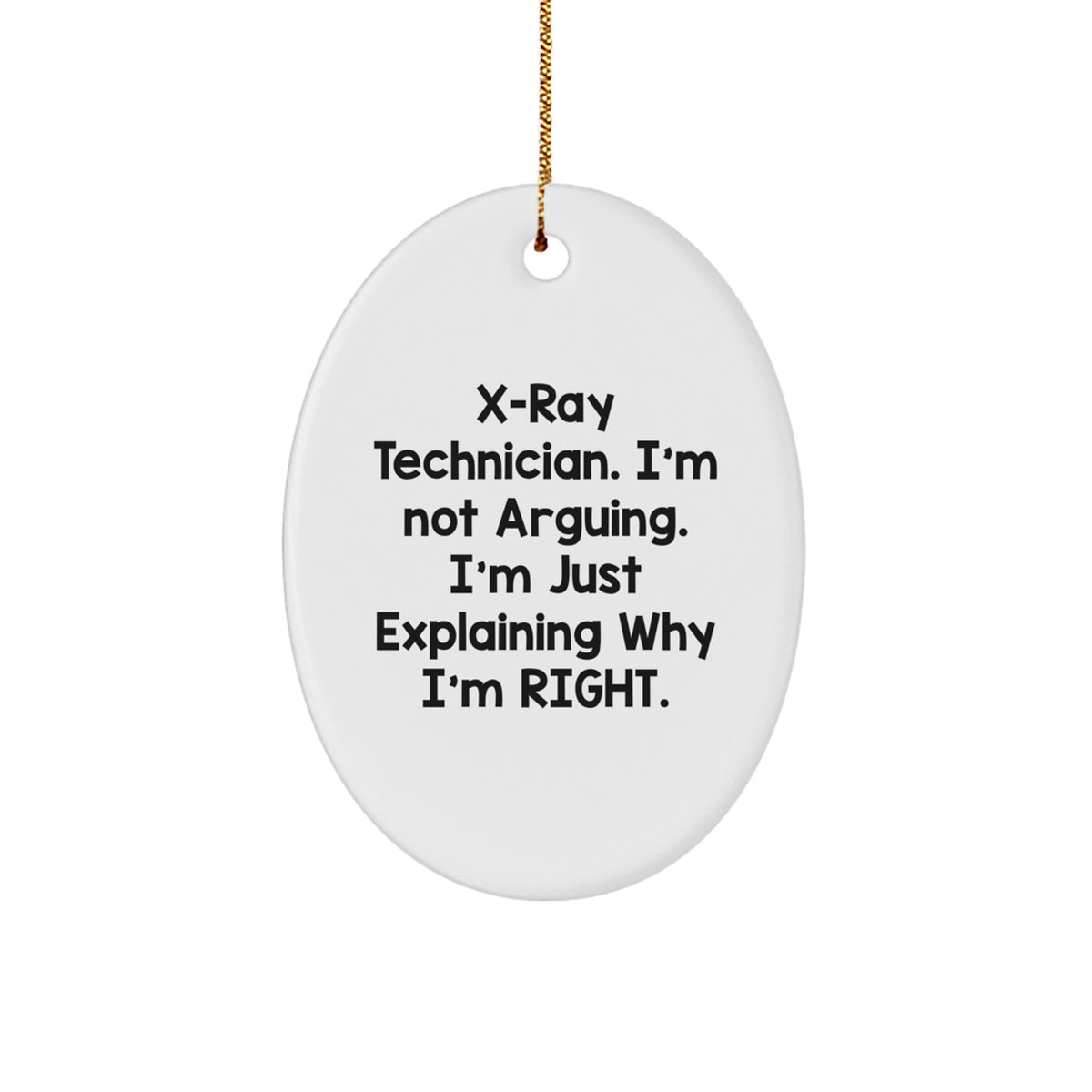 Oval X-Ray Technician Christmas Unique Gift for Office Coworkers Idea - Image 1